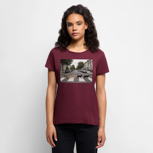 The Purrfect Crossing – Wir waren vor der Band da | Frauen Premium T-Shirt - Burgunderrot