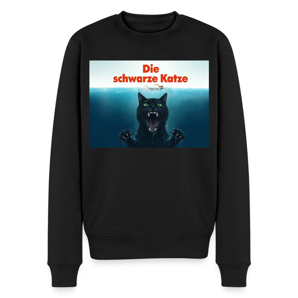 Die schwarze Katze - Krümel taucht auf |  Männer Premium Pullover - Schwarz
