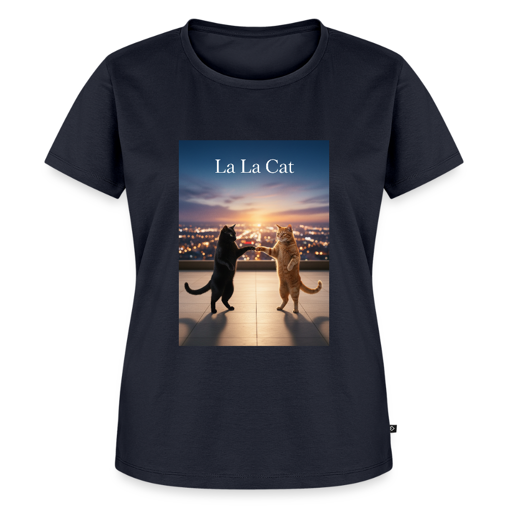 La La Cat – Tanz über den Dächern | Frauen Premium T-Shirt - Navy