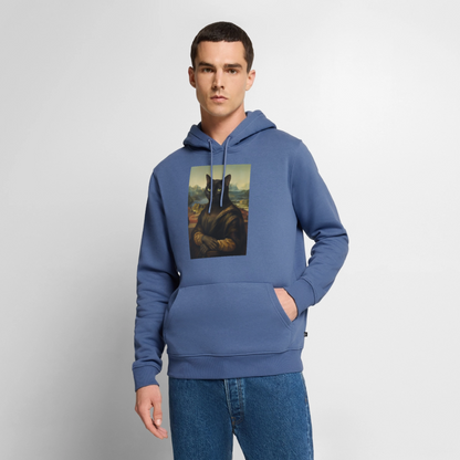 Mona Lisa… aber es ist eine Katze | Männer Premium Hoodie - Taubenblau