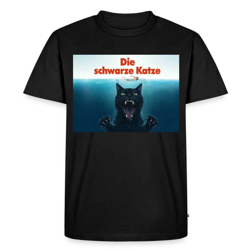Die schwarze Katze – Krümel taucht auf | Männer Premium T-Shirt - Schwarz