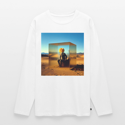 Gefühle unter Glas | Männer Premium Bio Langarmshirt - Weiß