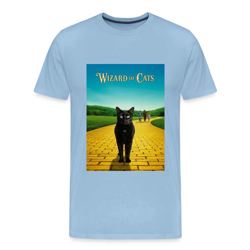 Wizard of Cats – Der gelbe Weg gehört Krümel | Männer Premium T-Shirt - Sky