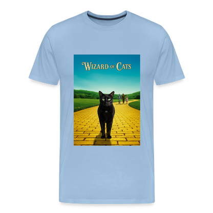 Wizard of Cats – Der gelbe Weg gehört Krümel | Männer Premium T-Shirt - Sky