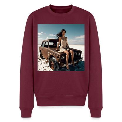 Warten auf irgendwas |  Männer Premium Pullover - Burgunderrot