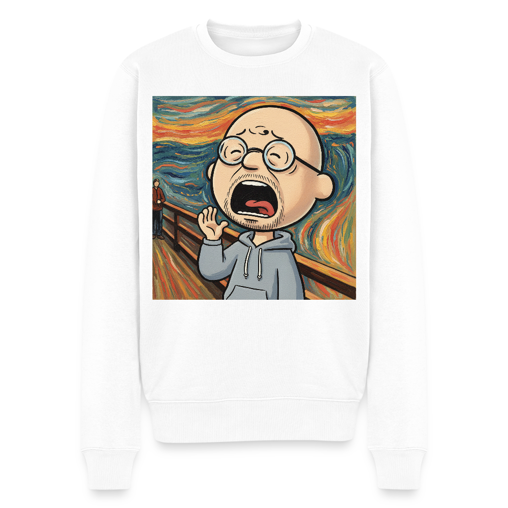 Der Schrei… aber heute bin ich dran |  Männer Premium Pullover - Weiß
