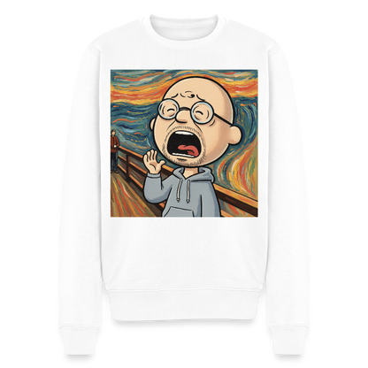Der Schrei… aber heute bin ich dran |  Männer Premium Pullover - Weiß
