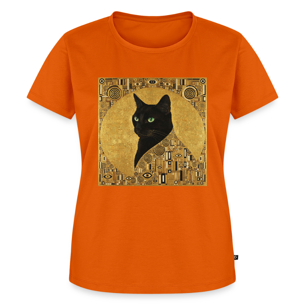 Adele… aber sie schnurrt – Goldene Katze à la Klimt | Frauen Premium T-Shirt - Orange 