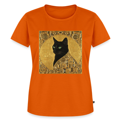 Adele… aber sie schnurrt – Goldene Katze à la Klimt | Frauen Premium T-Shirt - Orange 