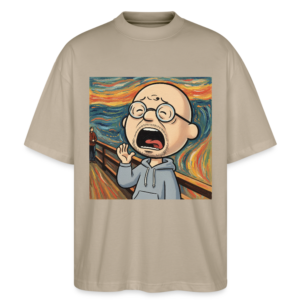 Der Schrei… aber heute bin ich dran | Stanley/Stella Oversized Unisex Bio T-Shirt Blaster - Steingrau