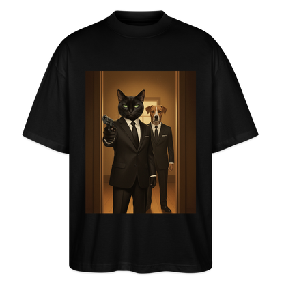 Krümel – Say Meow Again | Stanley/Stella Oversized Unisex Bio T-Shirt Blaster - Schwarz