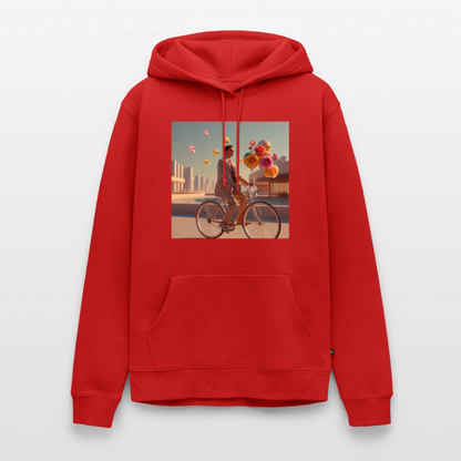 Fahrt ins Ungewisse (mit Blumen) | Männer Premium Hoodie - Rot