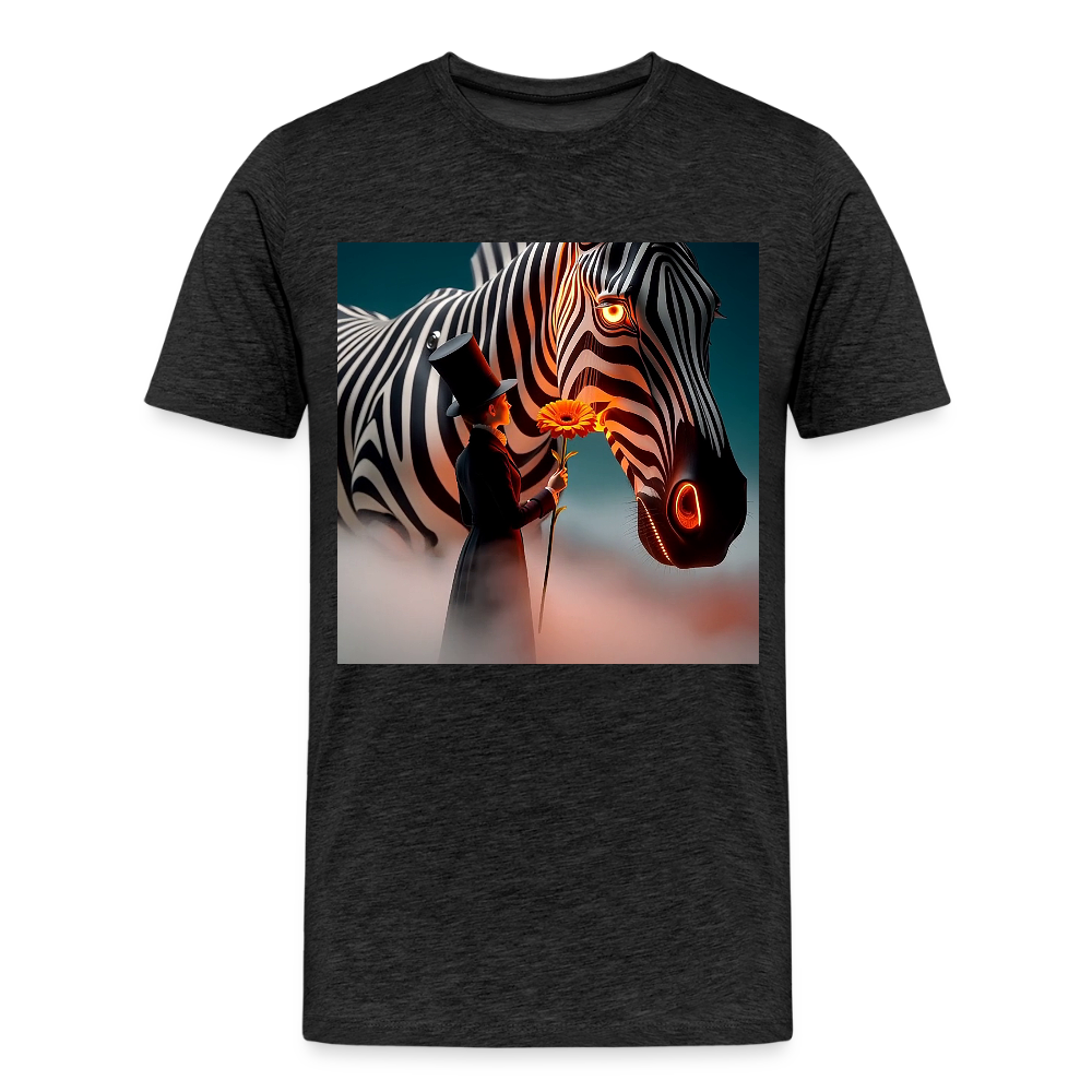 Blumen für ein Zebra | Männer Premium T-Shirt - Anthrazit