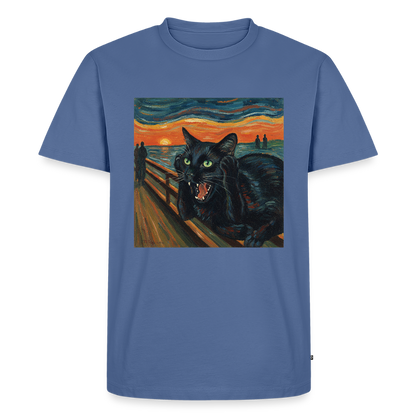 Der Schrei… aber die Katze hat’s zuerst gemerkt | Männer Premium T-Shirt - Taubenblau