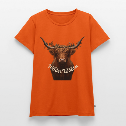 Wilder Wälder – Schwarzwald Highland Rind | Frauen Premium T-Shirt - Orange 