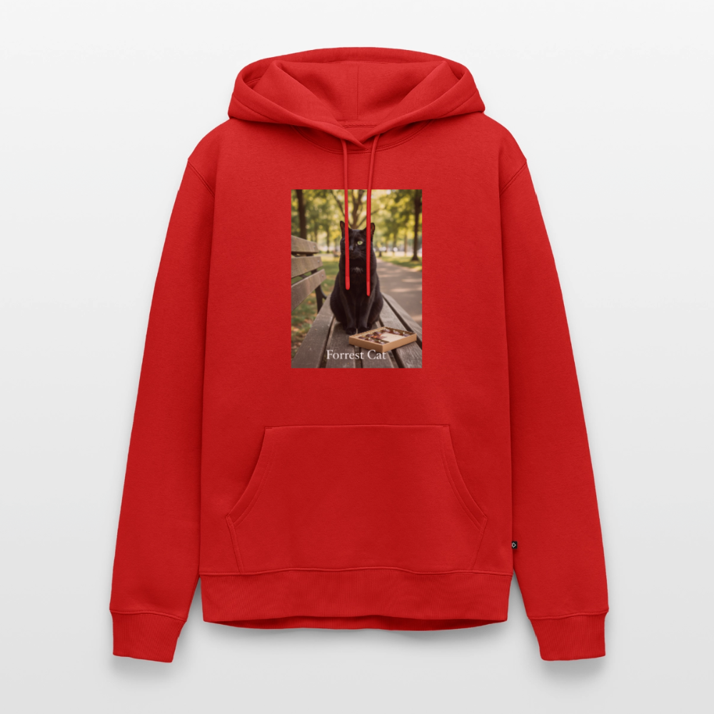 Forrest Cat – Krümel wartet | Männer Premium Hoodie - Rot
