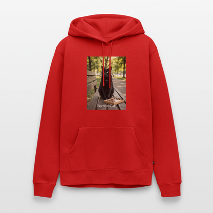 Forrest Cat – Krümel wartet | Männer Premium Hoodie - Rot