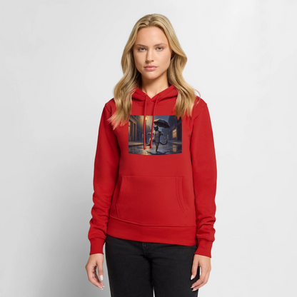 Krümel tanzt im Regen | Frauen Premium Hoodie - Rot