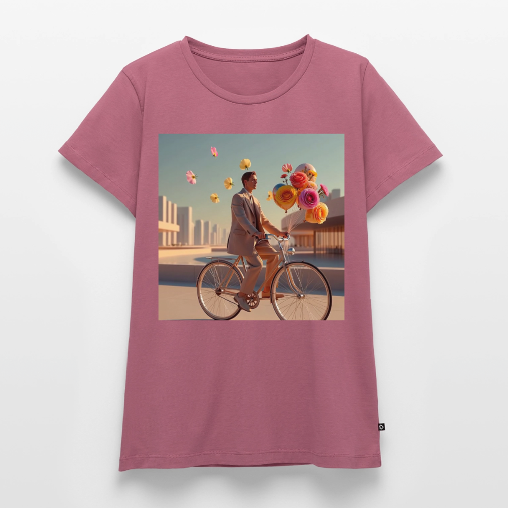 Fahrt ins Ungewisse (mit Blumen) | Frauen Premium T-Shirt - Mauve