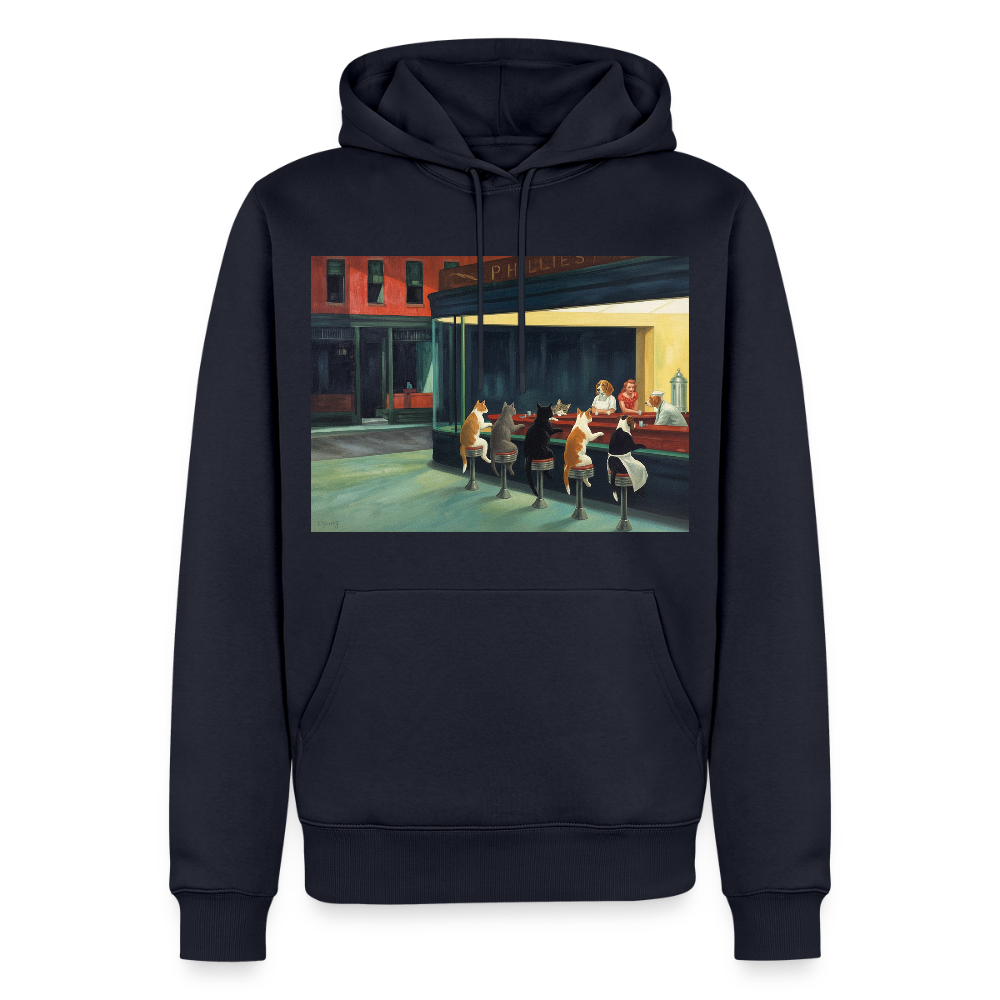 Wenn Hopper Katzen gemalt hätte | Männer Premium Hoodie - Navy