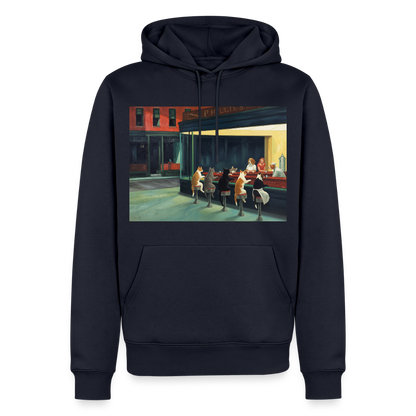 Wenn Hopper Katzen gemalt hätte | Männer Premium Hoodie - Navy