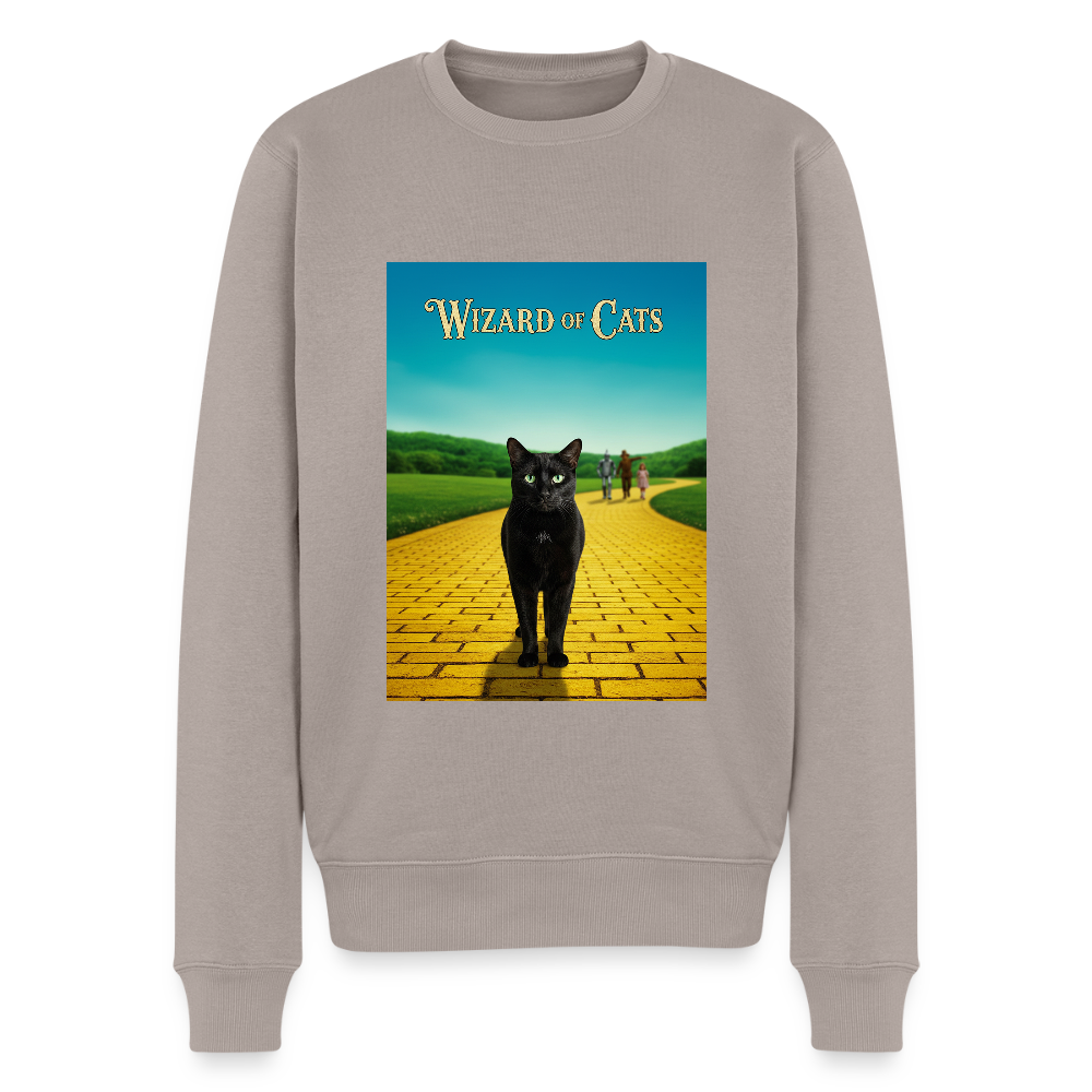 Wizard of Cats – Der gelbe Weg gehört Krümel |  Männer Premium Pullover - Taupe