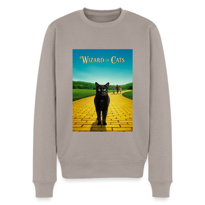 Wizard of Cats – Der gelbe Weg gehört Krümel |  Männer Premium Pullover - Taupe