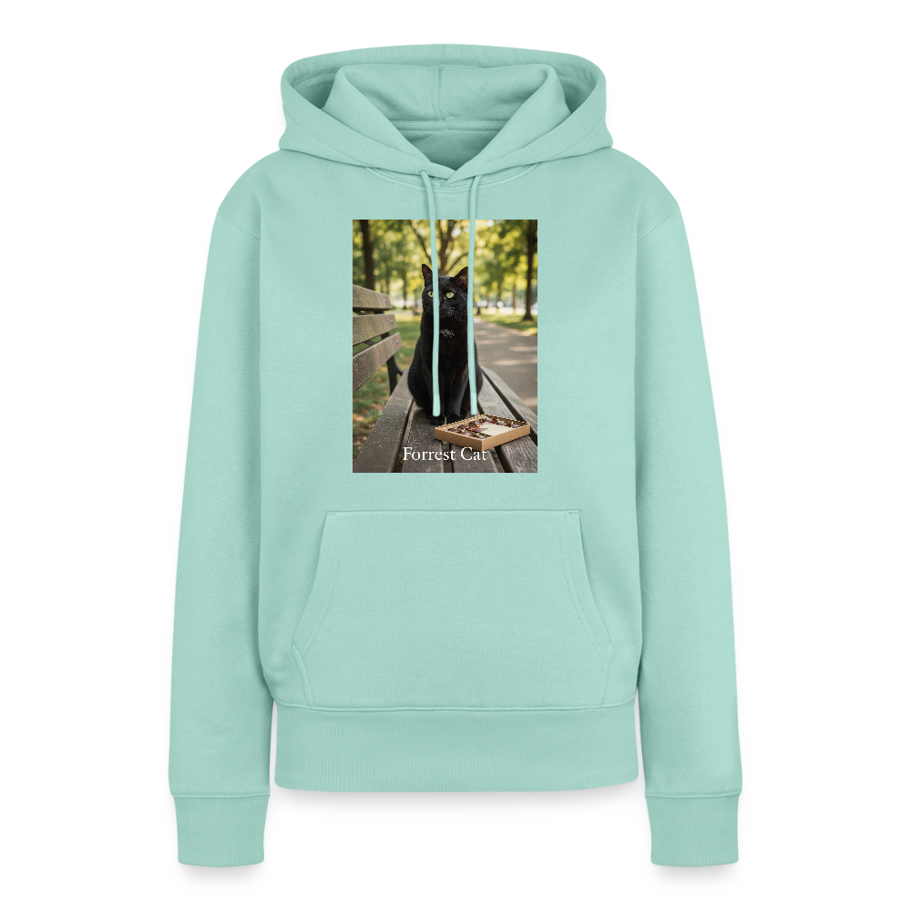 Forrest Cat – Krümel wartet | Frauen Premium Hoodie - Mint 