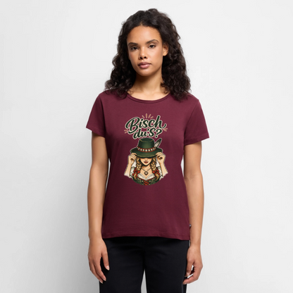 Bisch du’s? – Der Blick sagt alles | Frauen Premium T-Shirt - Burgunderrot