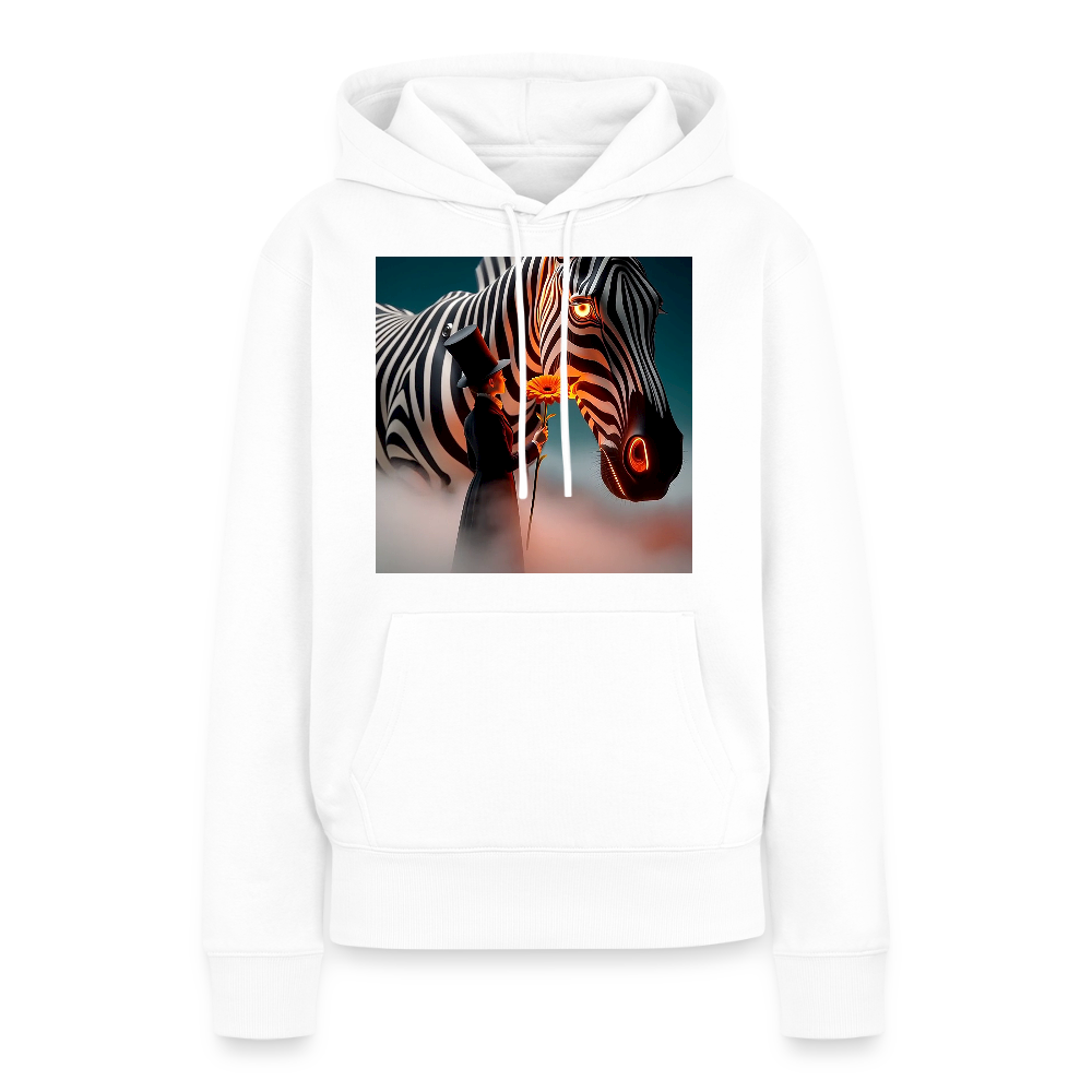 Blumen für ein Zebra | Frauen Premium Hoodie - Weiß