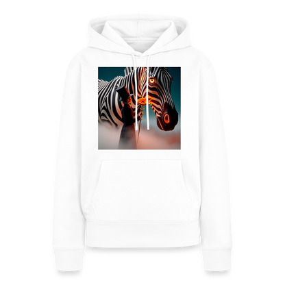 Blumen für ein Zebra | Frauen Premium Hoodie - Weiß