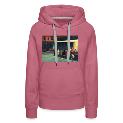 Wenn Hopper Katzen gemalt hätte | Frauen Premium Hoodie - Malve