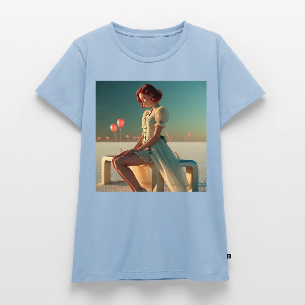 Leise Gedanken bei lauter Farben | Frauen Premium T-Shirt - Hellblau