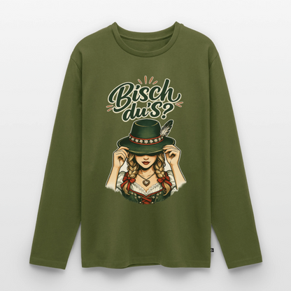 Bisch du’s? – Der Blick sagt alles | Männer Premium Bio Langarmshirt - Khaki