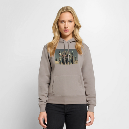 Pünktlich zu spät – Die seltsame Gesellschaft | Frauen Premium Hoodie - Taupe