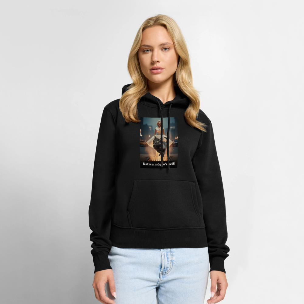 Katzen mögen’s heiß | Frauen Premium Hoodie - Schwarz