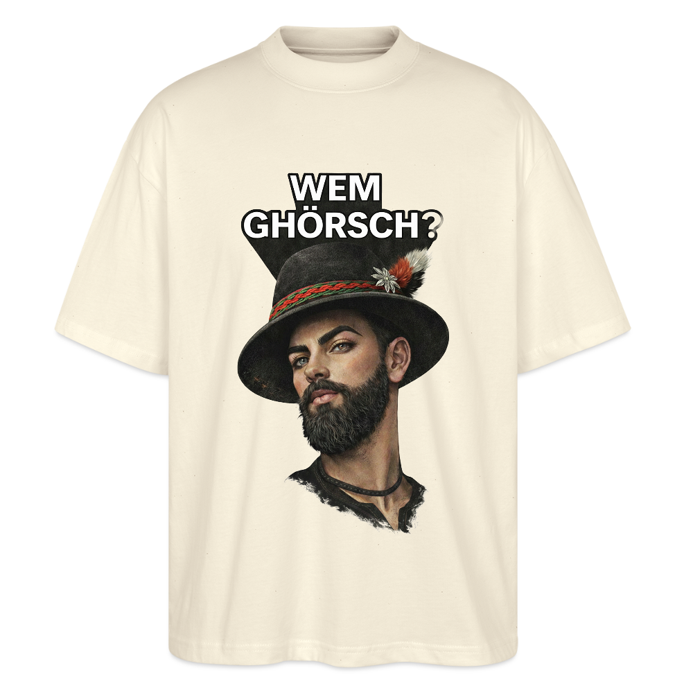 Wem ghörsch? – Alemannische Klärung | Stanley/Stella Oversized Unisex Bio T-Shirt Blaster - Natur