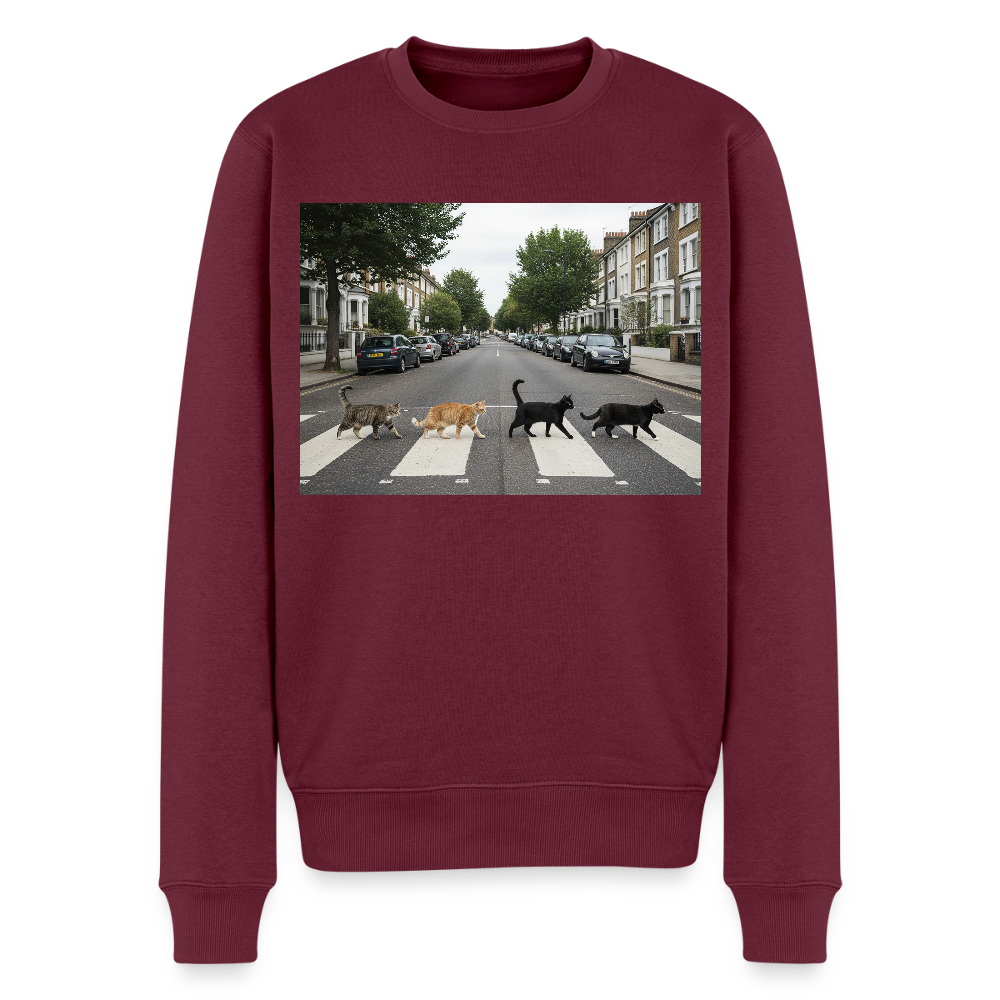 The Purrfect Crossing – Wir waren vor der Band da |  Männer Premium Pullover - Burgunderrot