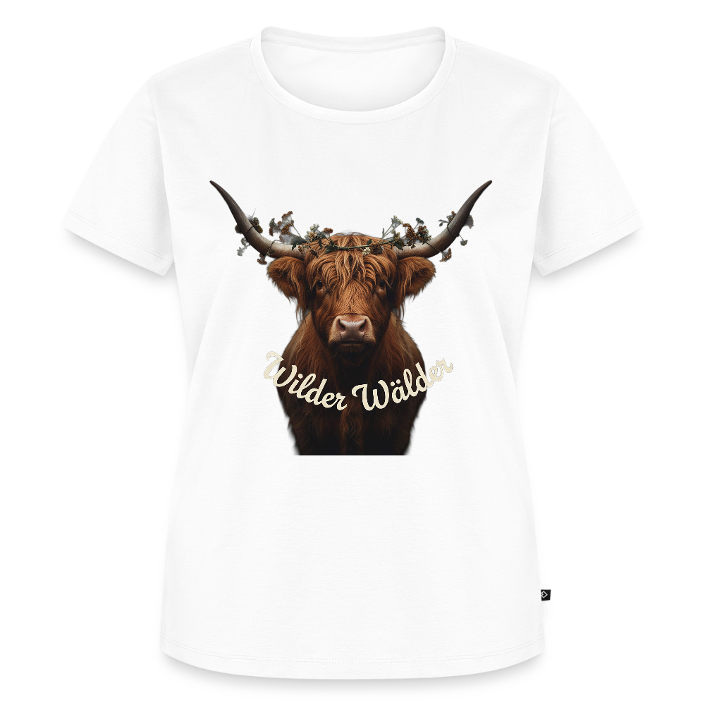 Wilder Wälder – Schwarzwald Highland Rind | Frauen Premium T-Shirt - Weiß