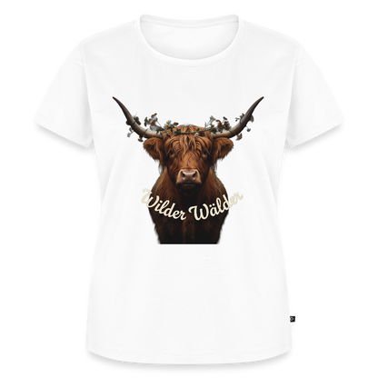 Wilder Wälder – Schwarzwald Highland Rind | Frauen Premium T-Shirt - Weiß