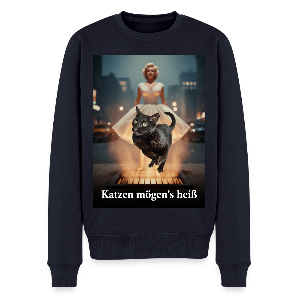 Katzen mögen’s heiß |  Männer Premium Pullover - Navy