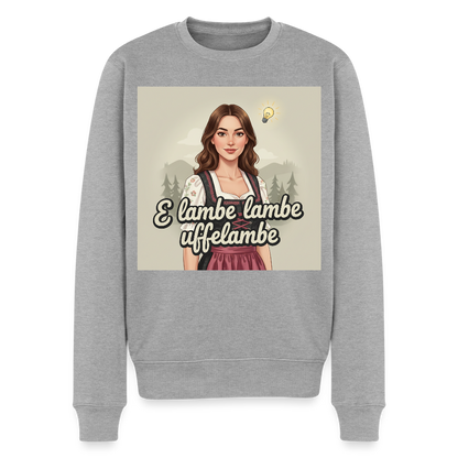 E Lambe, lambe, uffelambe – Alemannischer Geistesblitz |  Männer Premium Pullover - Grau meliert