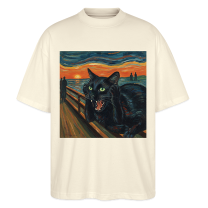 Der Schrei… aber die Katze hat’s zuerst gemerkt | Stanley/Stella Oversized Unisex Bio T-Shirt Blaster - Natur
