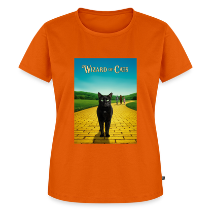 Wizard of Cats – Der gelbe Weg gehört Krümel | Frauen Premium T-Shirt - Orange 