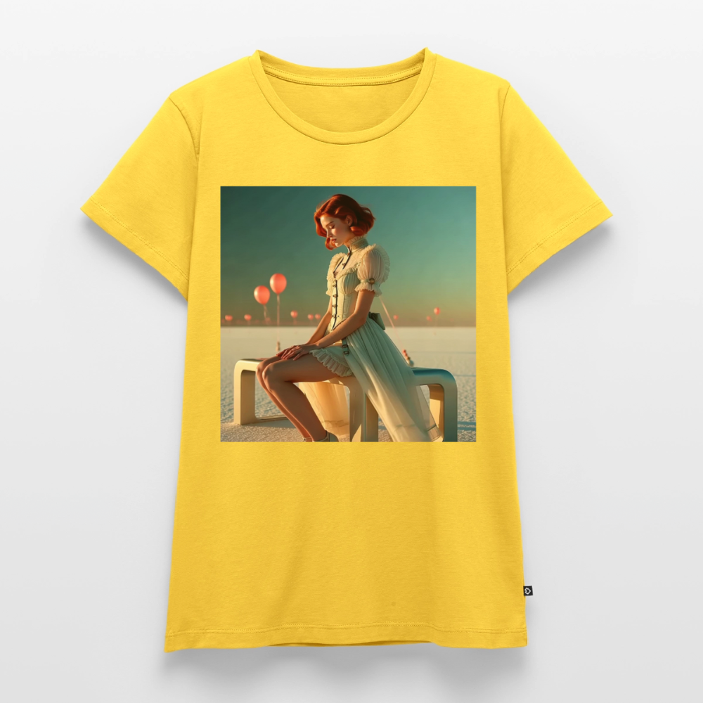 Leise Gedanken bei lauter Farben | Frauen Premium T-Shirt - Gelb
