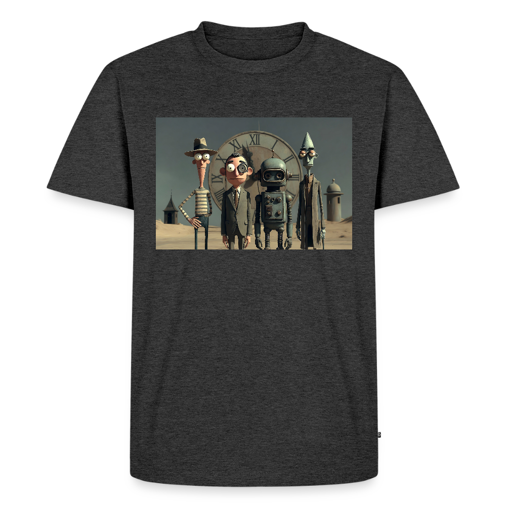 Pünktlich zu spät – Die seltsame Gesellschaft | Männer Premium T-Shirt - Anthrazit meliert