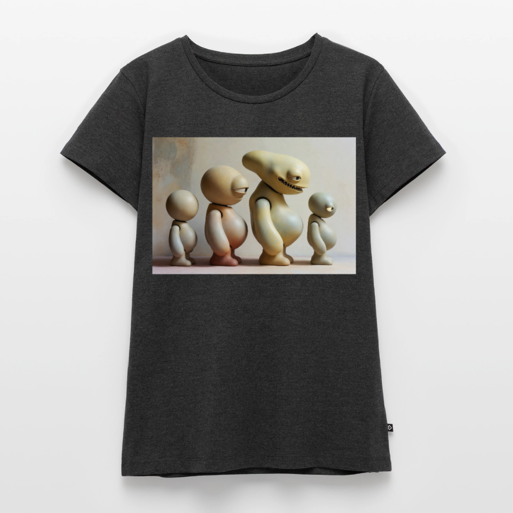 So wachsen wir also | Frauen Premium T-Shirt - Anthrazit meliert