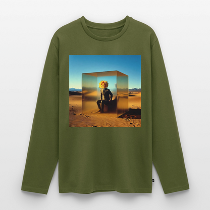 Gefühle unter Glas | Männer Premium Bio Langarmshirt - Khaki