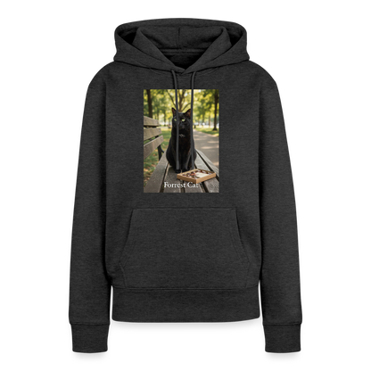 Forrest Cat – Krümel wartet | Frauen Premium Hoodie - Anthrazit meliert
