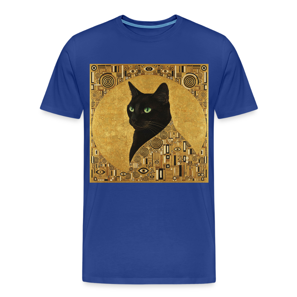 Adele… aber sie schnurrt – Goldene Katze à la Klimt | Männer Premium T-Shirt - Königsblau